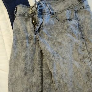 Faded bleach jeans